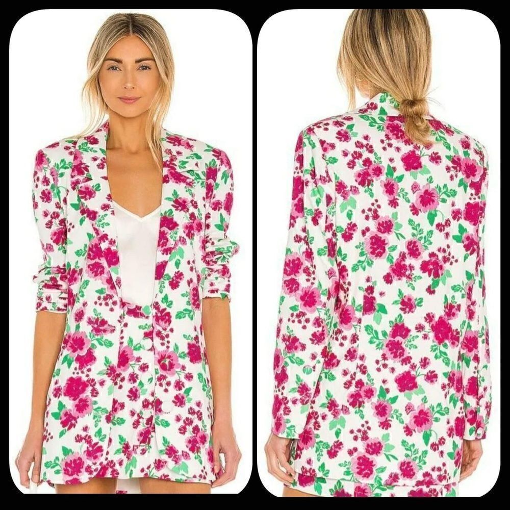 FOR LOVE AND LEMONS Floral pattern blazer jacket Size S